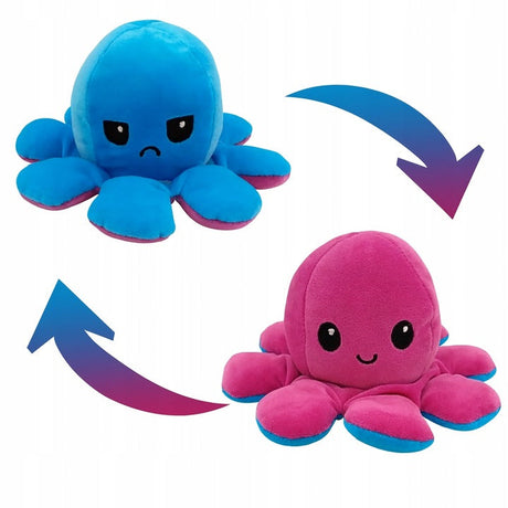Oktopus-Plüschmaskottchen, zweifarbig lila und blau