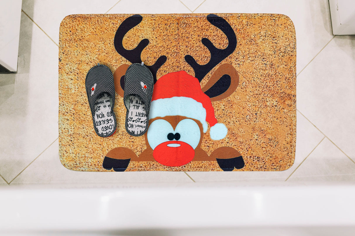 Weihnachts-Rentier-Badezimmerteppich