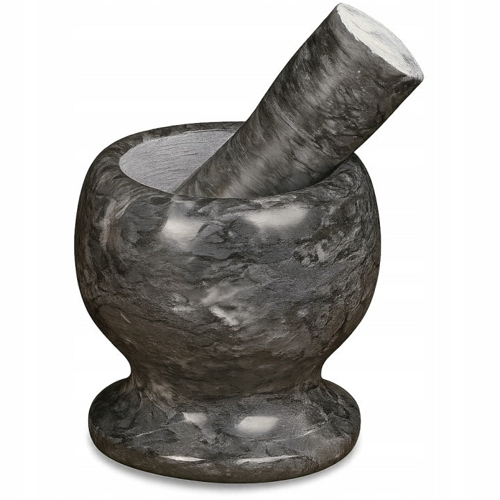 Mörser mit Stößel aus echtem Marmor