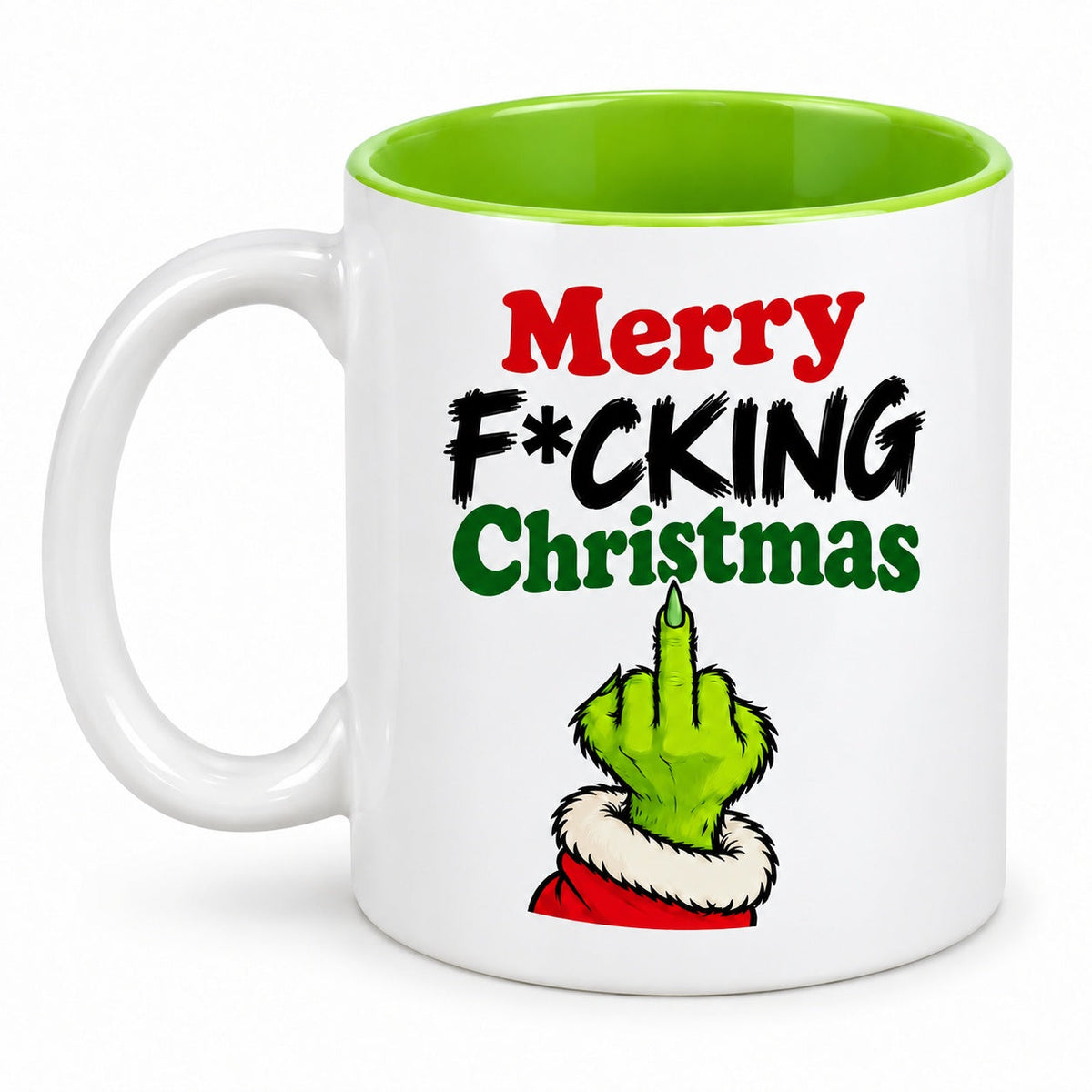 Weihnachtsbecher „Merry F*cking Christmas“  Grün