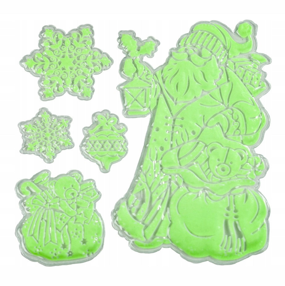 3D-Weihnachtsmann-Aufkleber