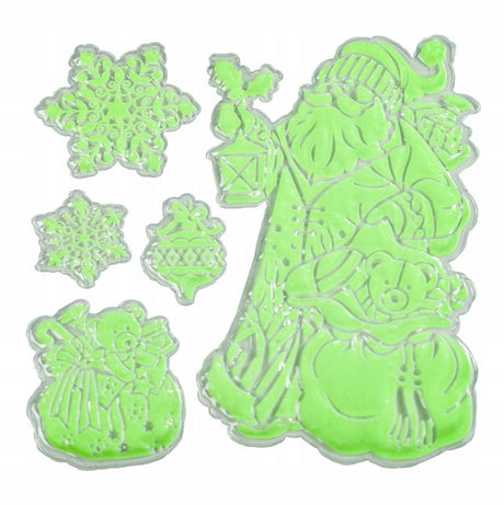 3D-Weihnachtsmann-Aufkleber