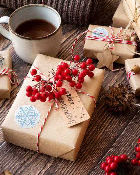 Dekorative STERNE Weihnachtsaufkleber, 10 Stück