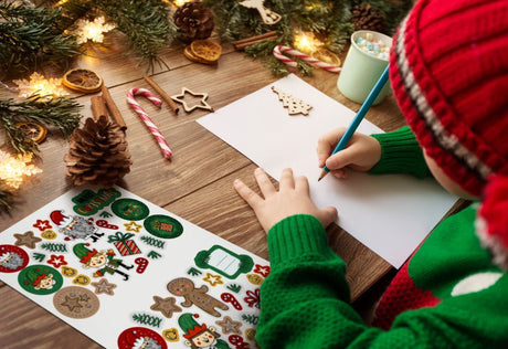 Weihnachtsdeko-Aufkleber ELFEN 10er Set.