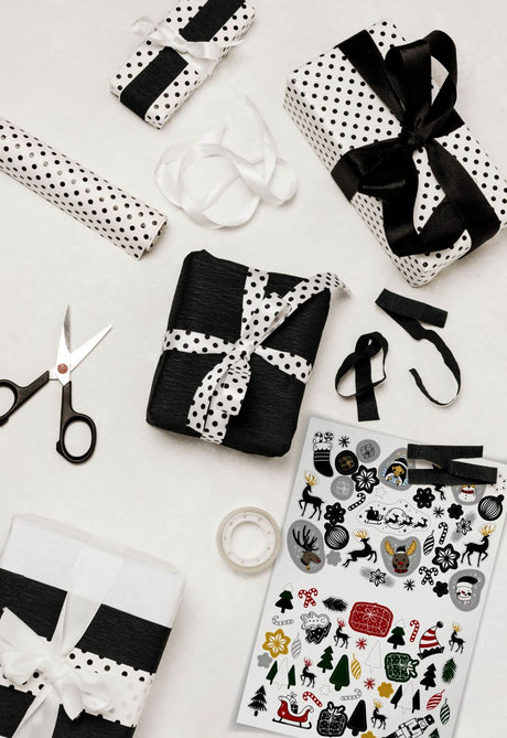 Weihnachtsdekoaufkleber SCHNEEMANN 10er Set.