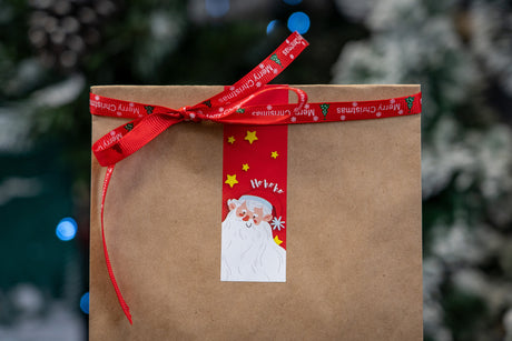 Große Weihnachtsaufkleber für Geschenke BLATT MIX