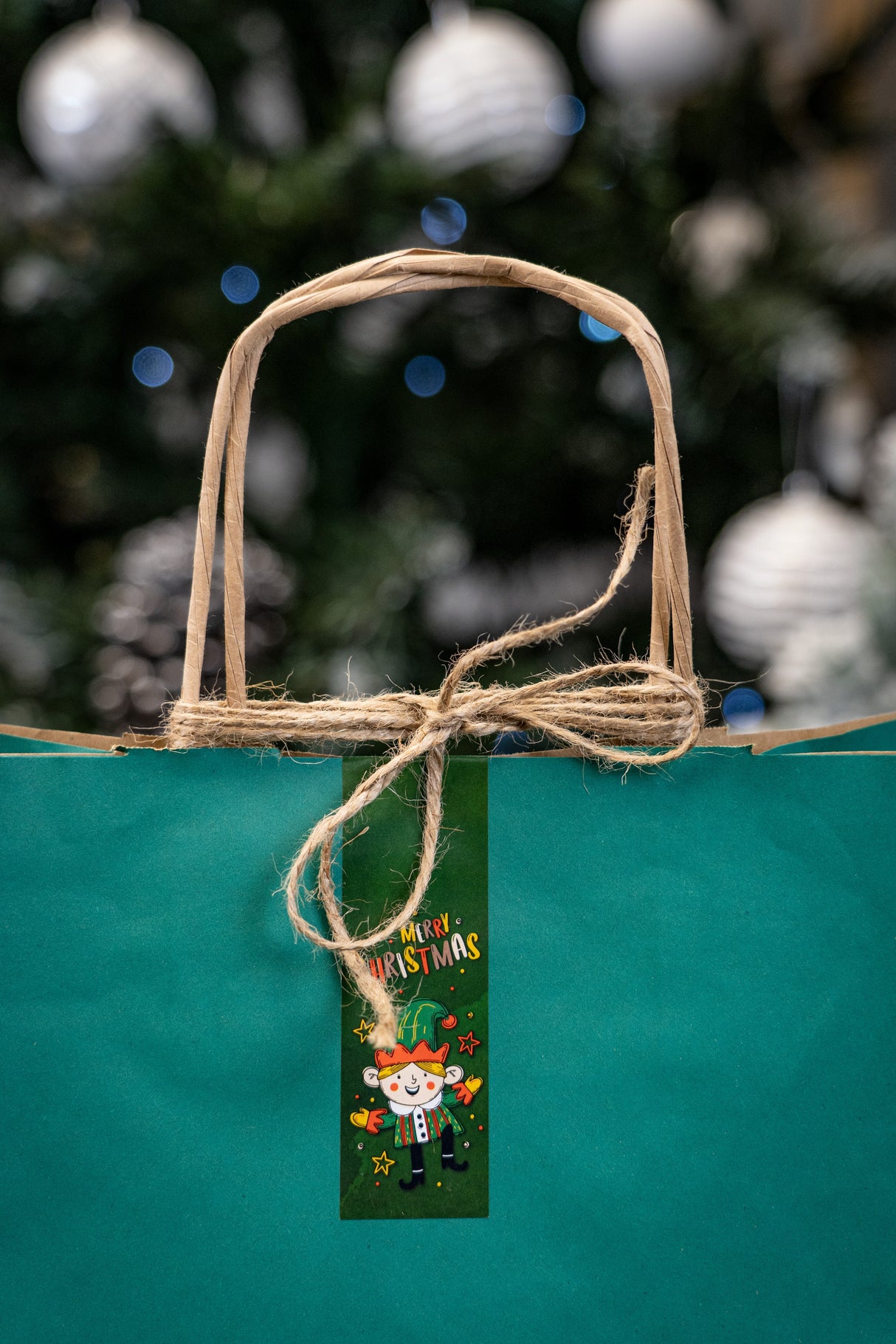 Große Weihnachtsaufkleber für Geschenke BLATT MIX