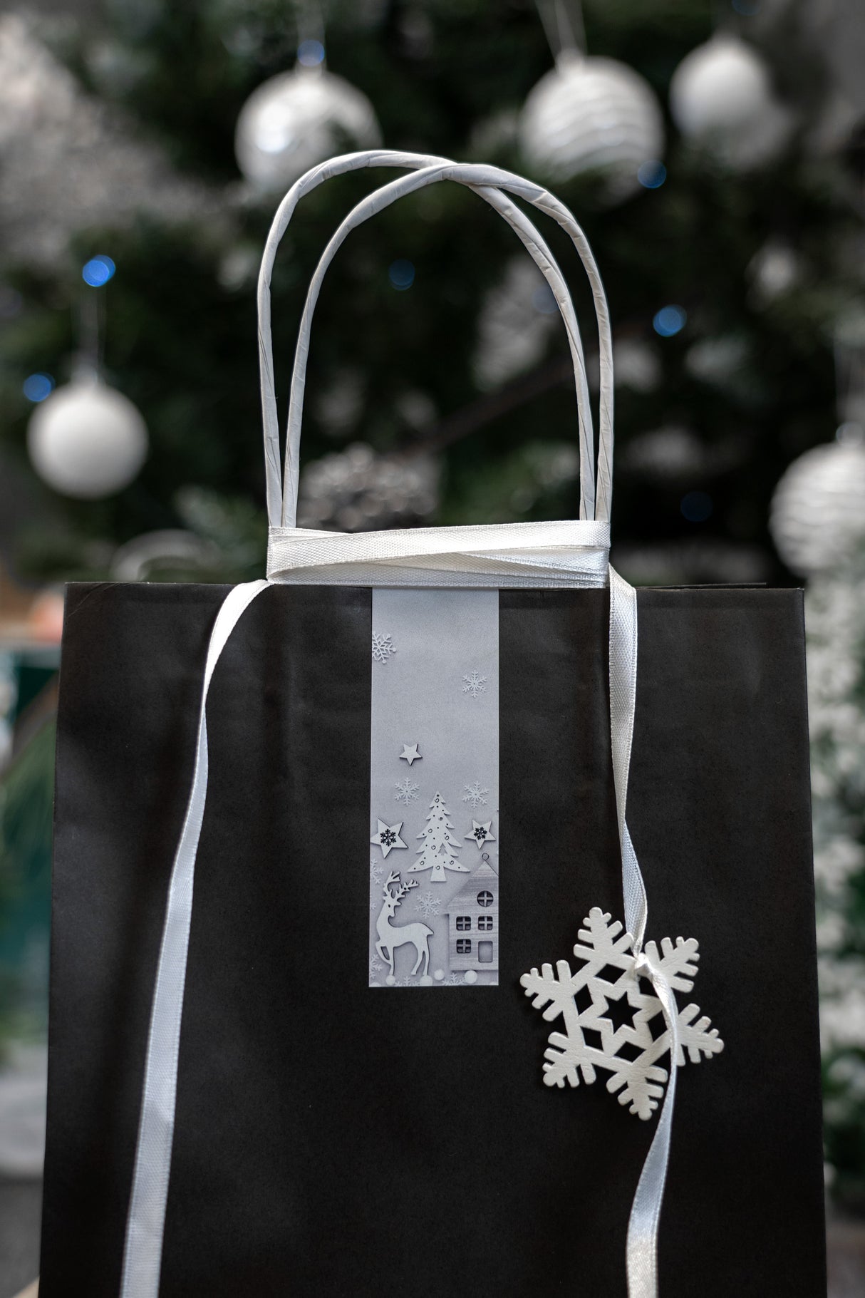 Große Weihnachtsaufkleber für Geschenke BLATT MIX