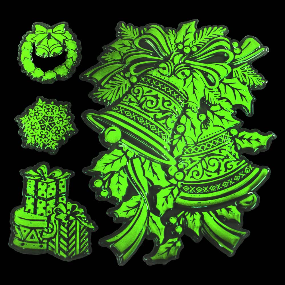 Im Dunkeln leuchtende 3D-GLOCKEN-Aufkleber