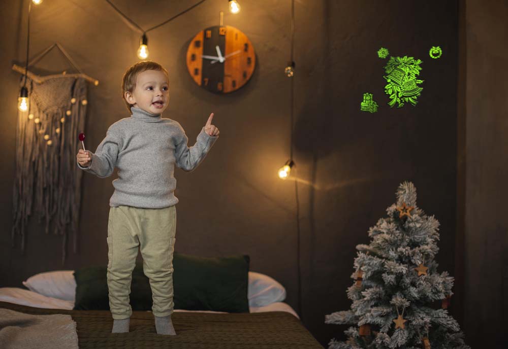 Im Dunkeln leuchtende 3D-GLOCKEN-Aufkleber