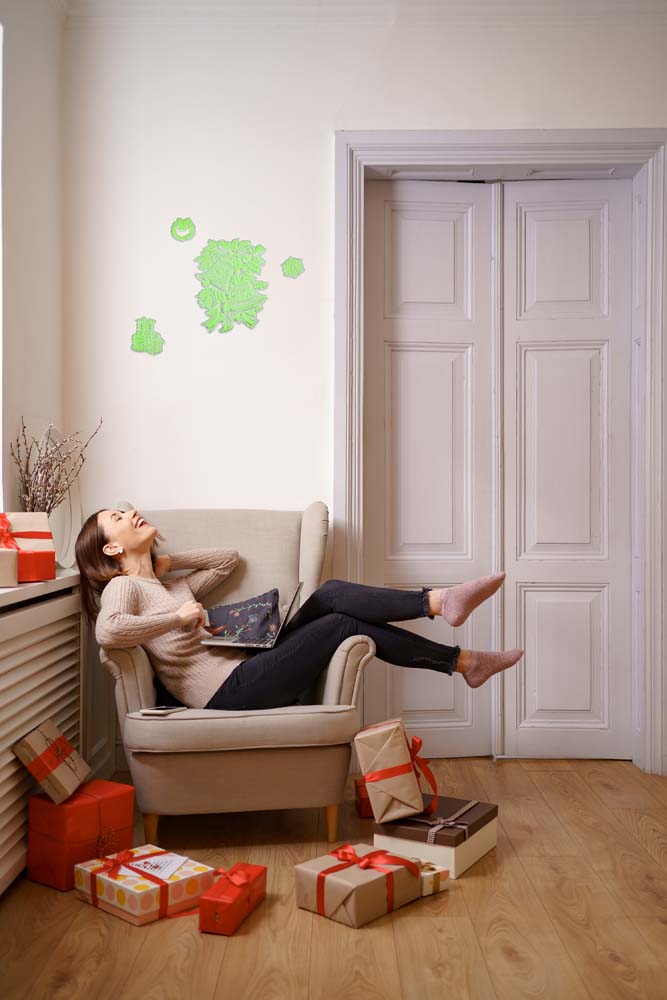 Im Dunkeln leuchtende 3D-GLOCKEN-Aufkleber