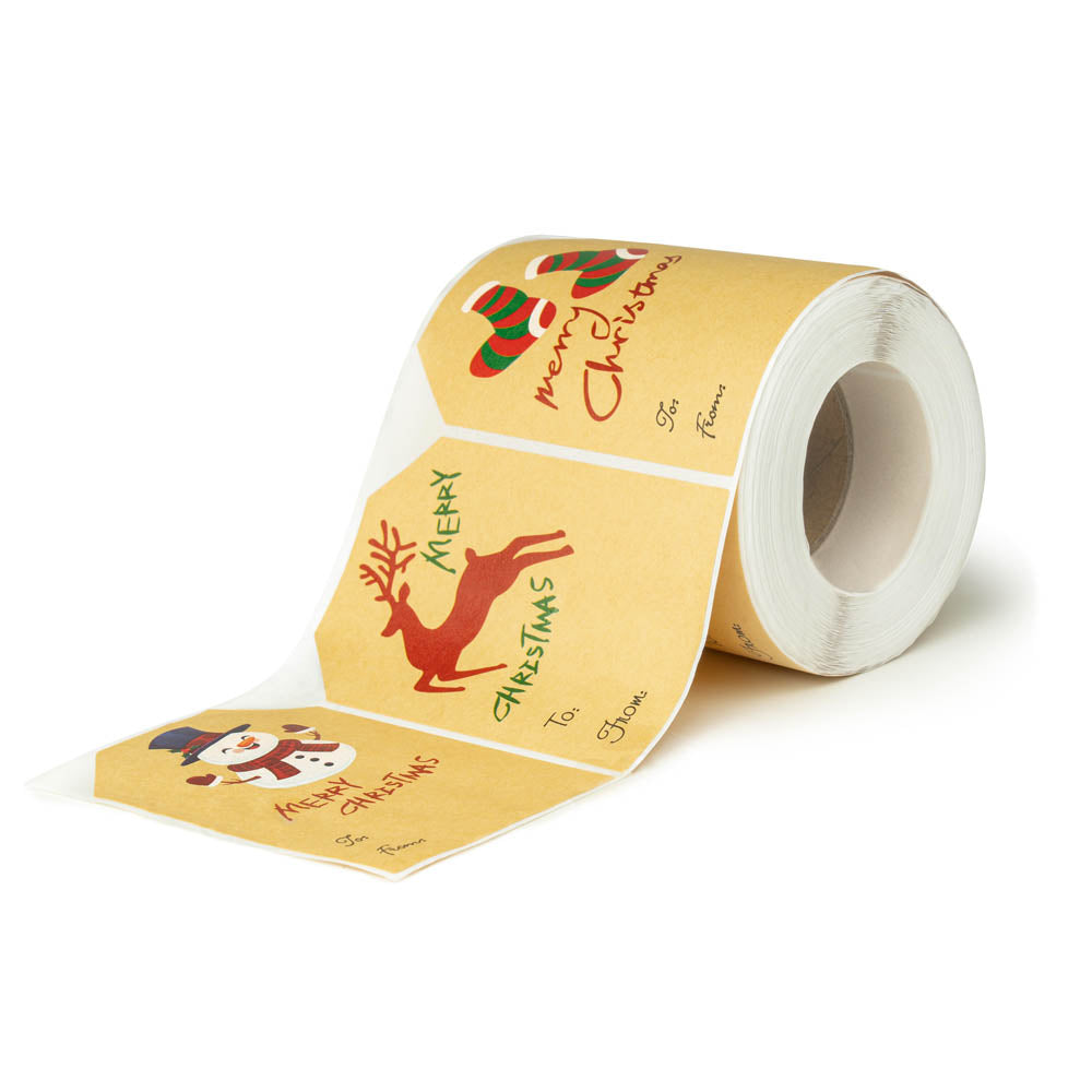 Weihnachtsgeschenkaufkleber - Tischkarten