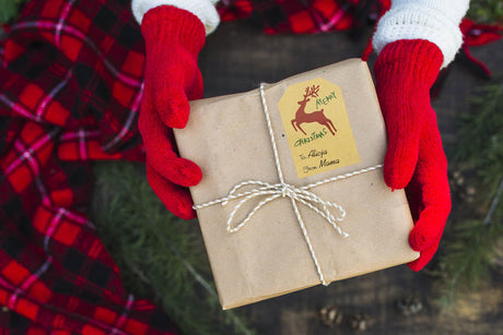 Weihnachtsgeschenkaufkleber - Tischkarten