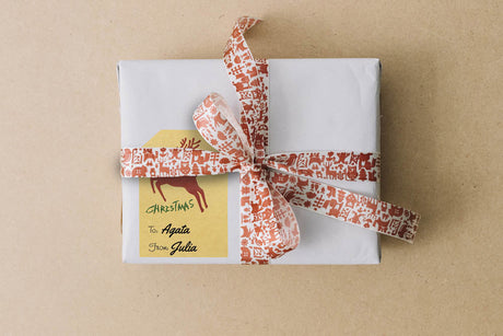 Weihnachtsgeschenkaufkleber - Tischkarten