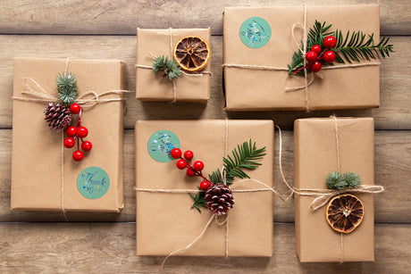 Dankeschön-Aufkleber Minze, 500 Stück.