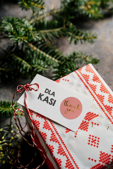 Dankeschön-Aufkleber, Rosa, 500 Stück.