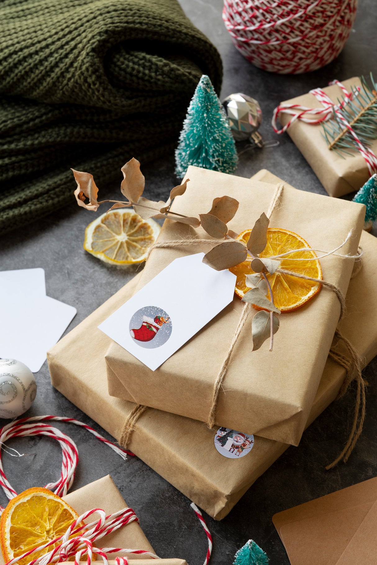 Weihnachtsaufkleberrolle