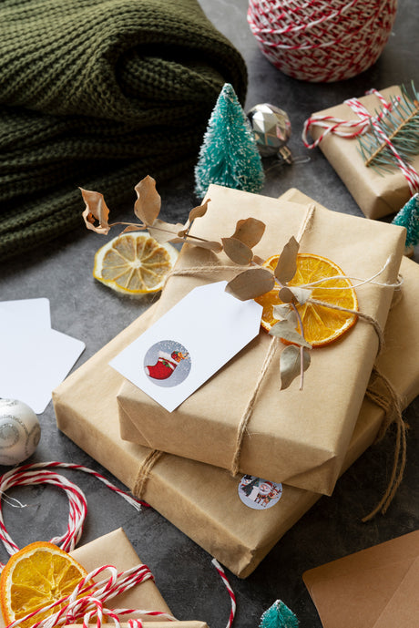 Weihnachtsaufkleberrolle