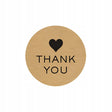 Dankeschön-Herz-Aufkleber Braun 500 Stück