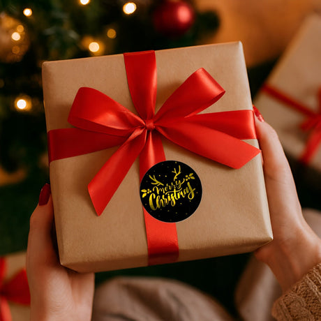 Frohe Weihnachten Schwarze Sticker