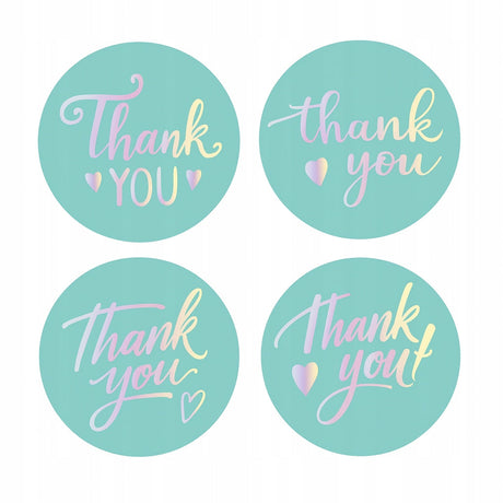 Dankeschön-Aufkleber Minze, 500 Stück.