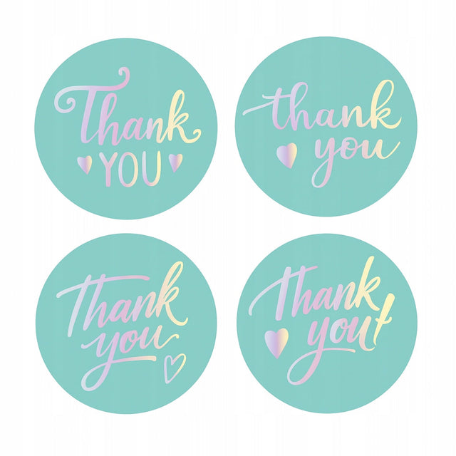 Dankeschön-Aufkleber Minze, 500 Stück.