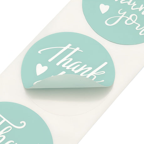 Dankeschön-Aufkleber Minze, 500 Stück.