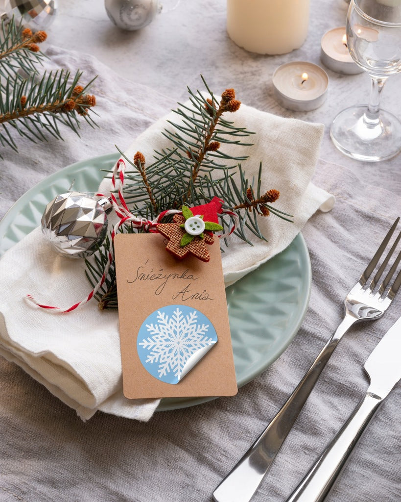 Weihnachts-Schneeflocken-Aufkleber, 10 Stück