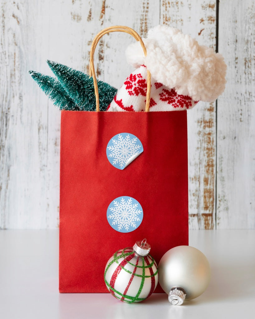Weihnachts-Schneeflocken-Aufkleber, 10 Stück