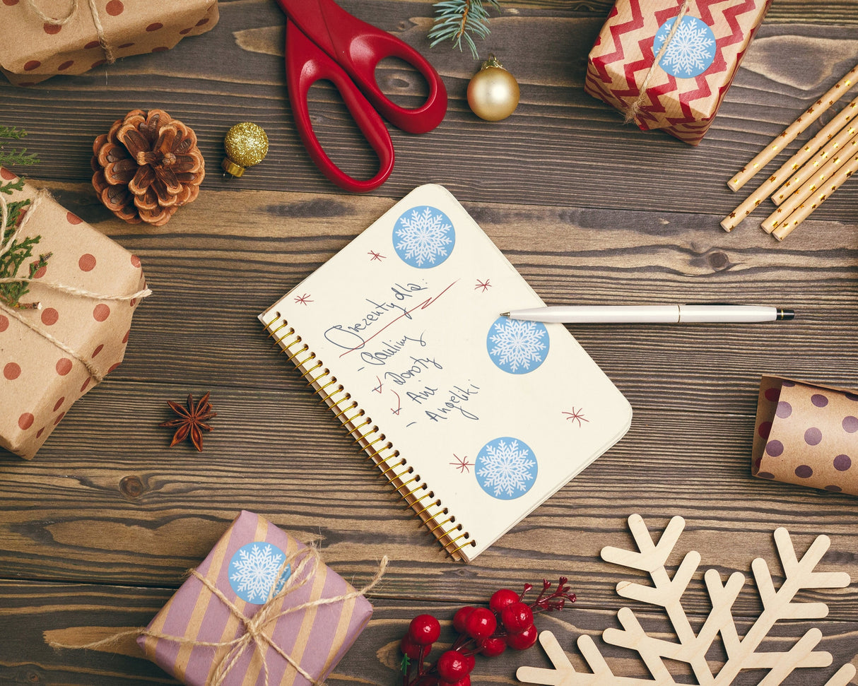 Weihnachts-Schneeflocken-Aufkleber, 10 Stück