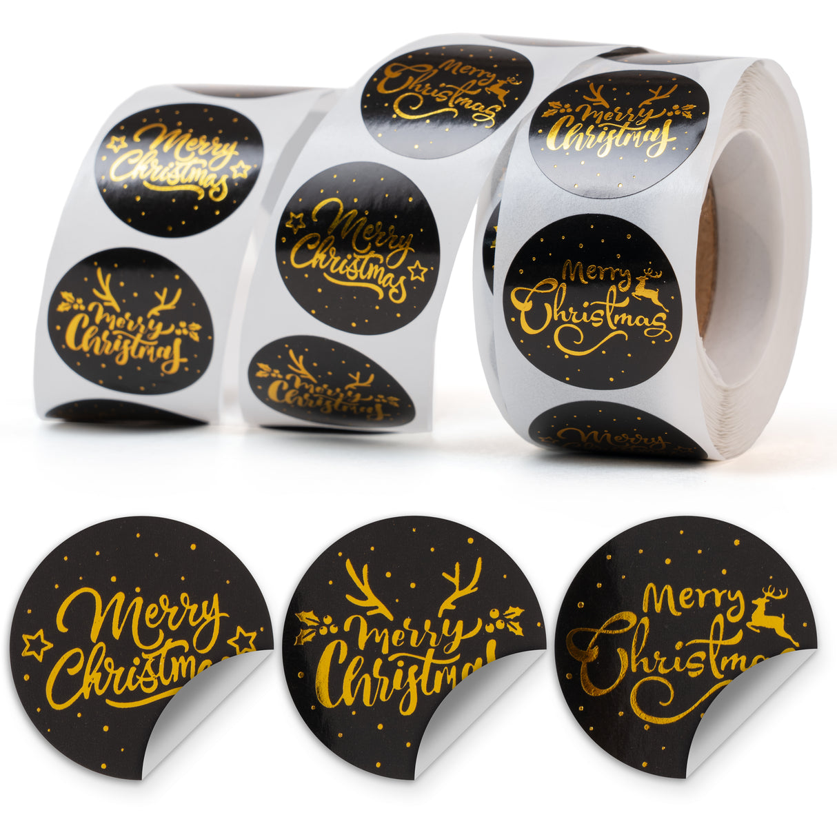 Frohe Weihnachten Schwarze Sticker