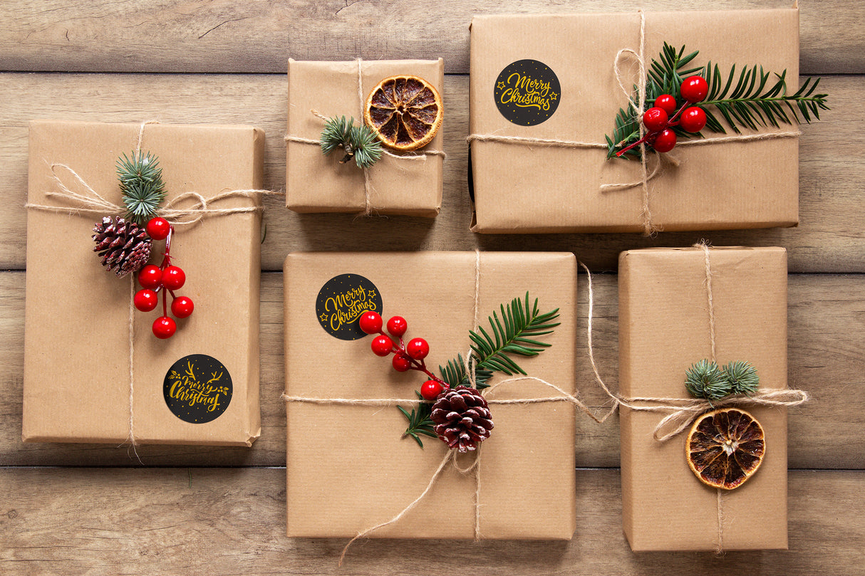 Frohe Weihnachten Schwarze Sticker