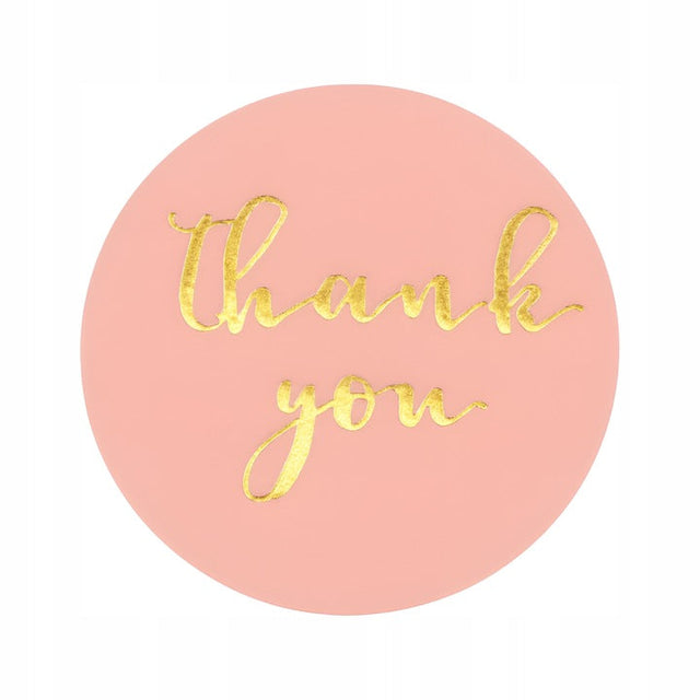 Dankeschön-Aufkleber, Rosa, 500 Stück.