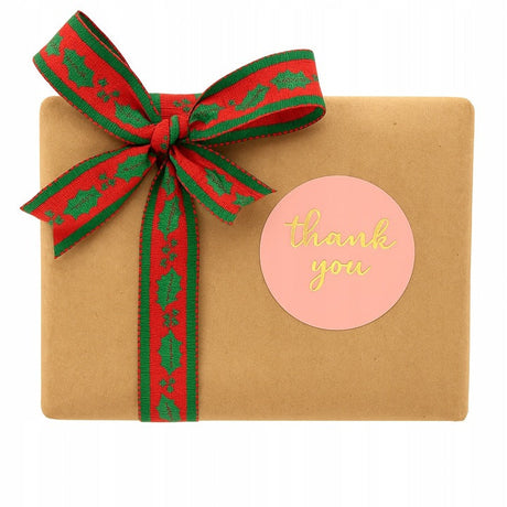 Dankeschön-Aufkleber, Rosa, 500 Stück.