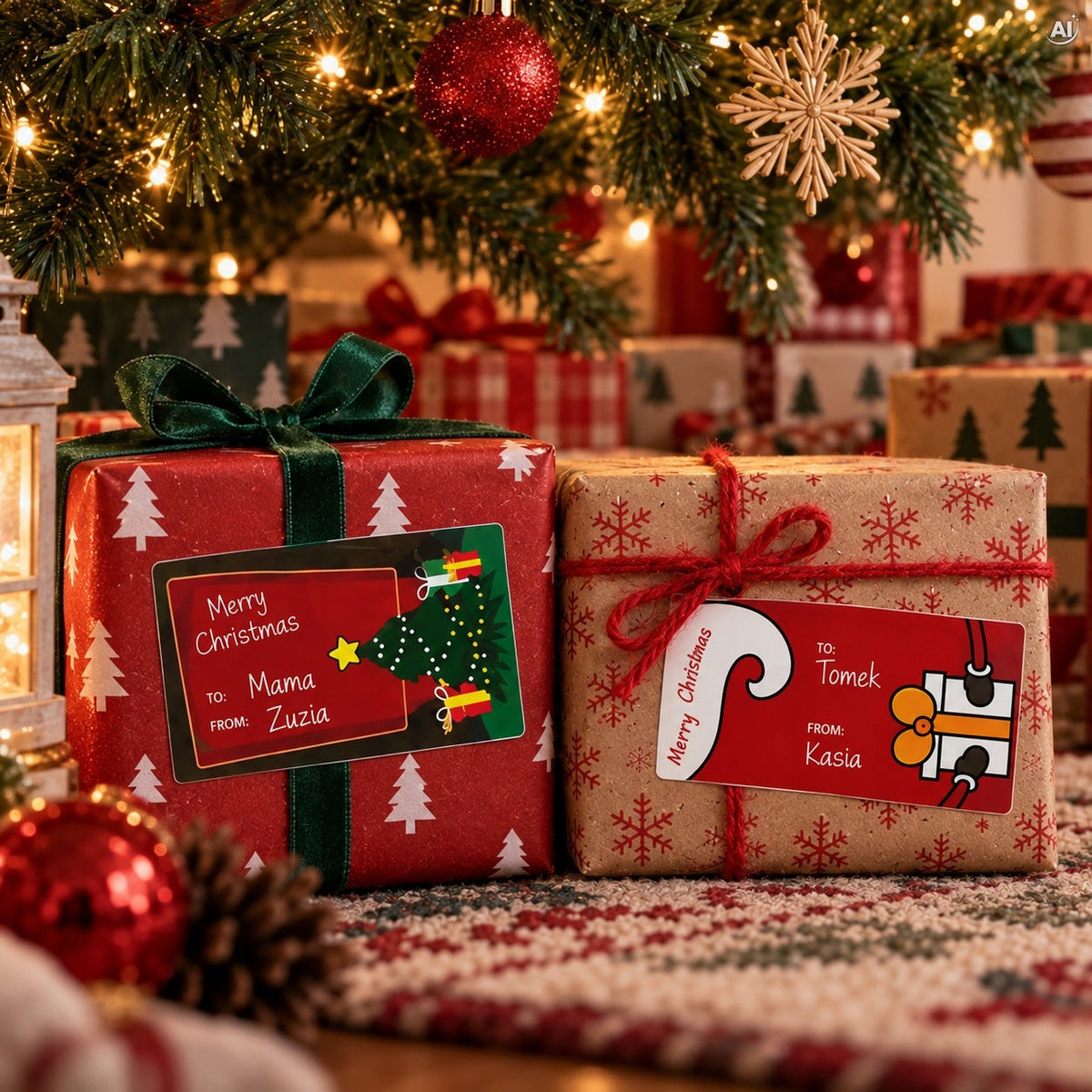Weihnachtsaufkleber selbstklebend, 432 Stück