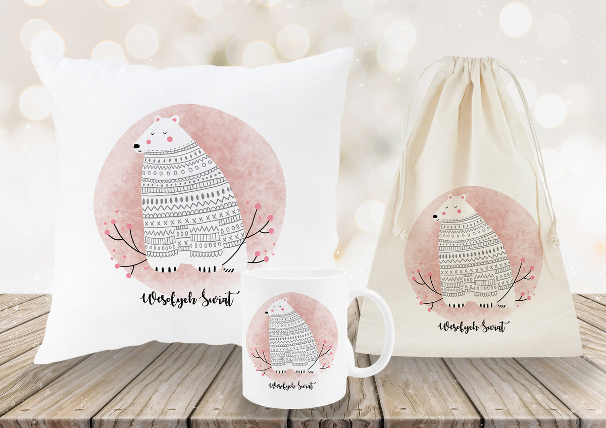 Weihnachtsset BEUTEL, BECHER & KISSEN Frohe Weihnachten
