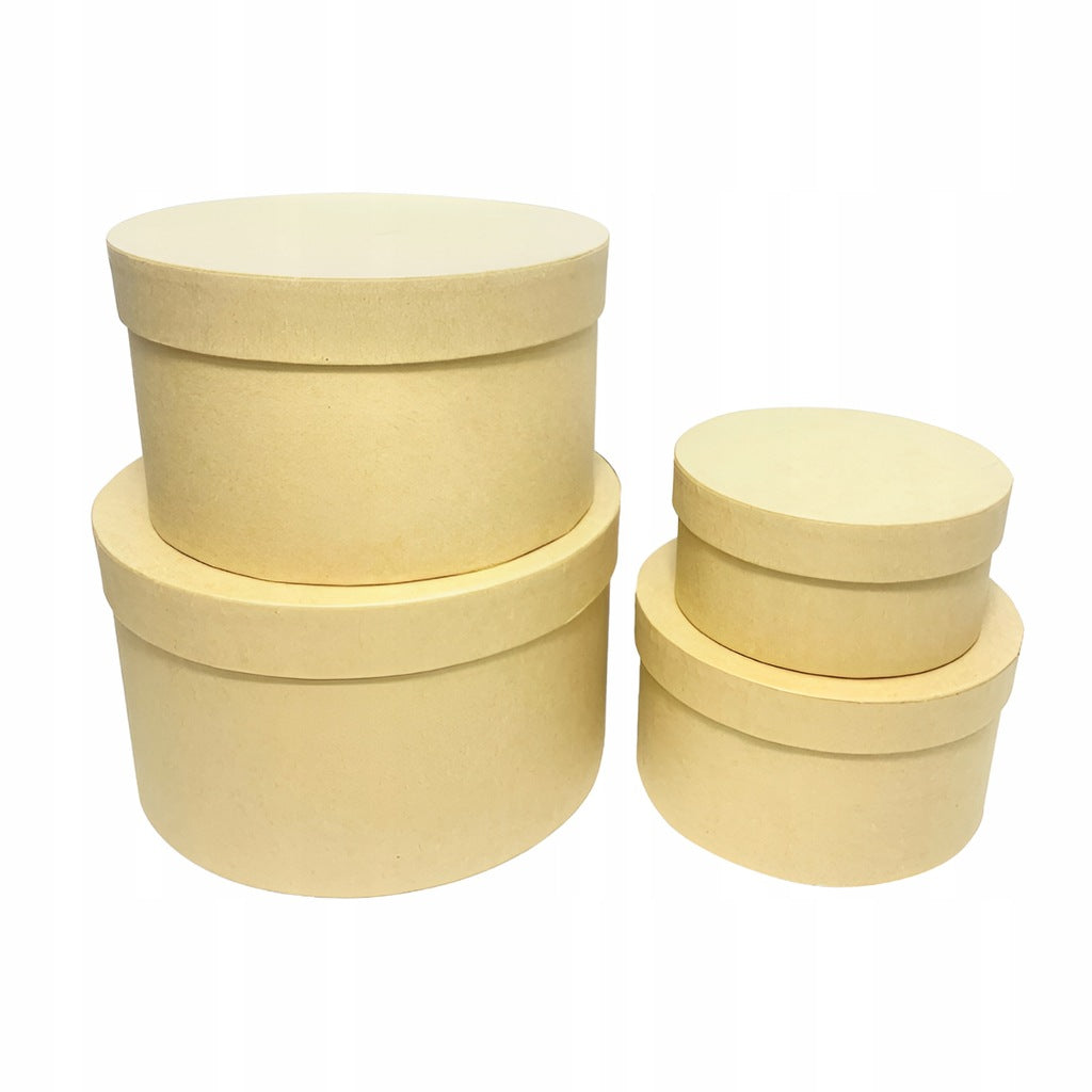 Set mit 4 Kraftpapier-Geschenkboxen