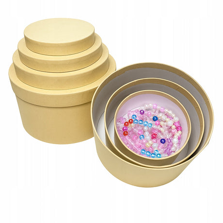 Set mit 4 Kraftpapier-Geschenkboxen