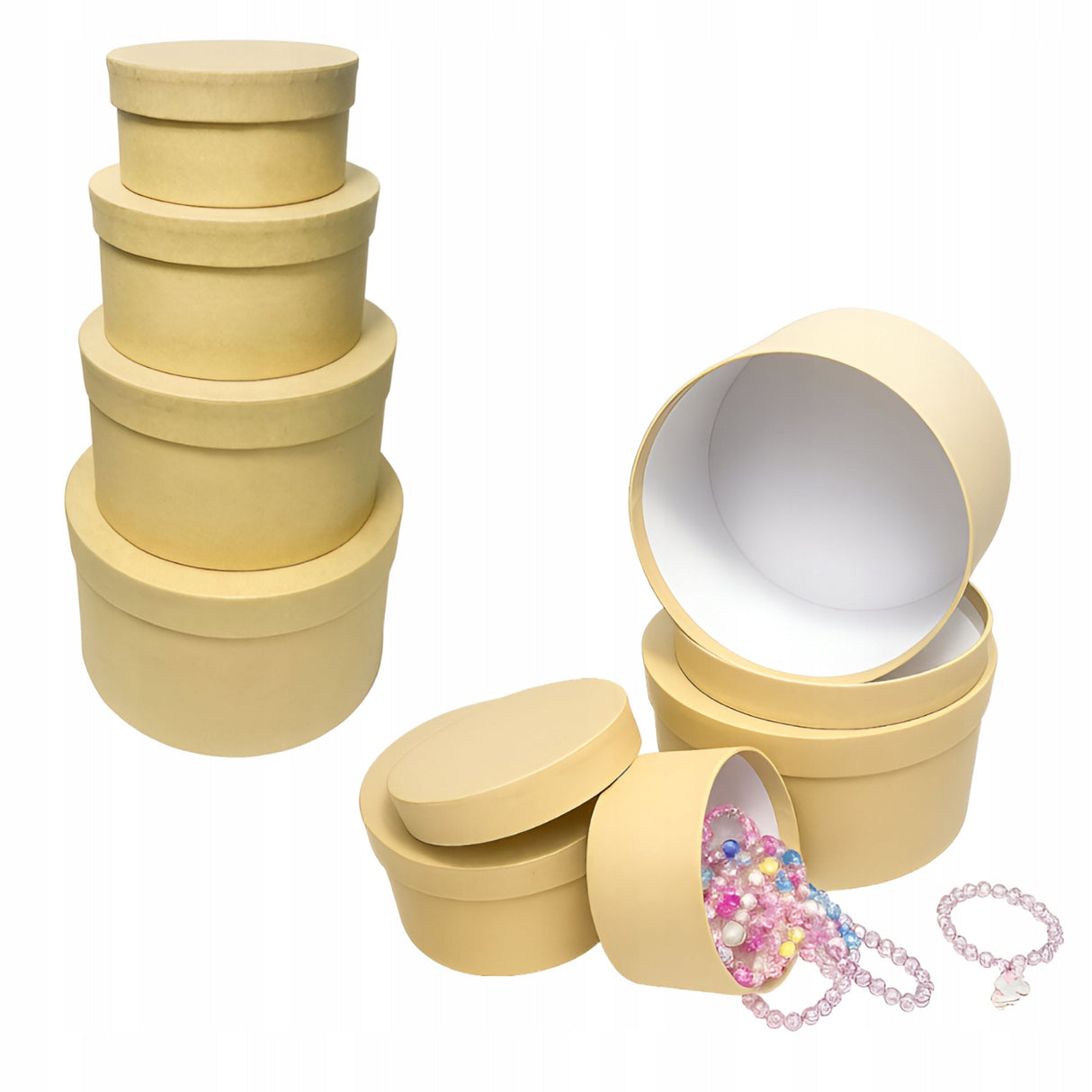 Set mit 4 Kraftpapier-Geschenkboxen