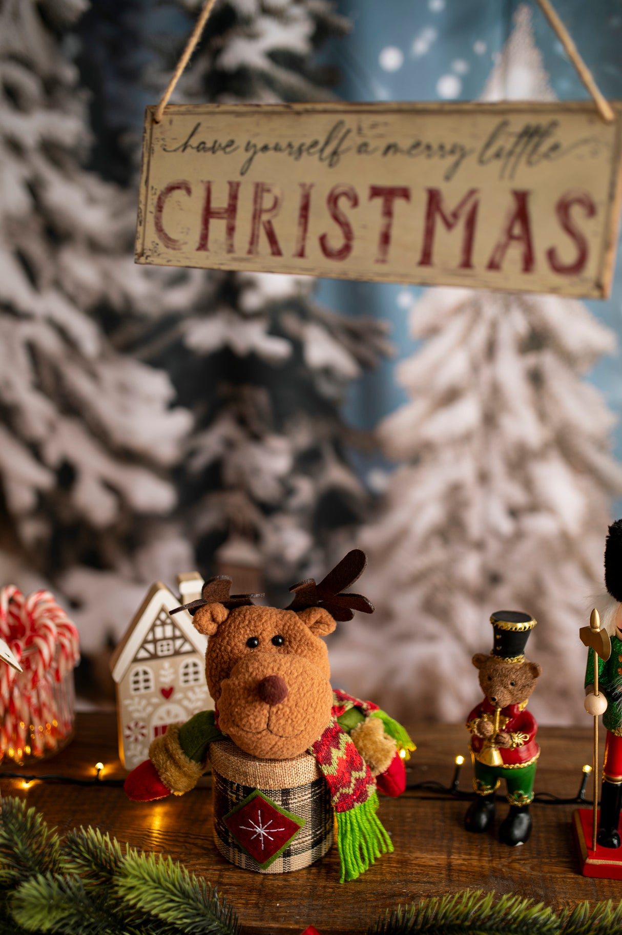 Weihnachtsverpackung Rentier-Maskottchen