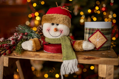 Weihnachtsverpackung Schneemann Maskottchen