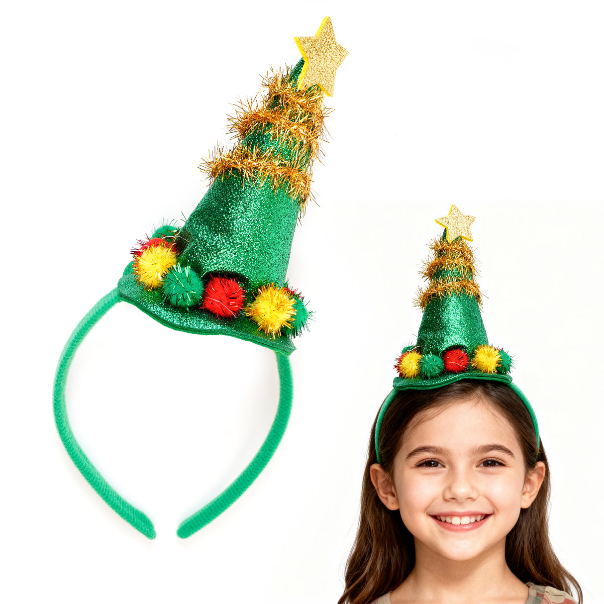 Weihnachtsbaum-Stirnband