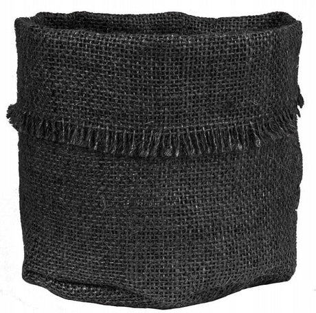 Ausgefranster Blumentopfüberzug aus Jute