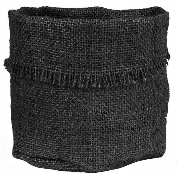 Ausgefranster Blumentopfüberzug aus Jute