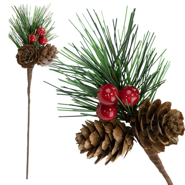 Weihnachten Fichte Zweig Dekorative Rowan Zapfen