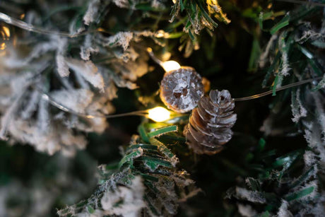 Dekorative gefrostete Zapfen Weihnachtsdeko 8 St.