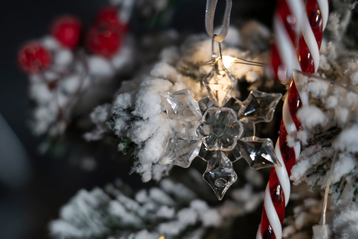 Kristall-Schneeflocken-Anhänger, 100 Stück