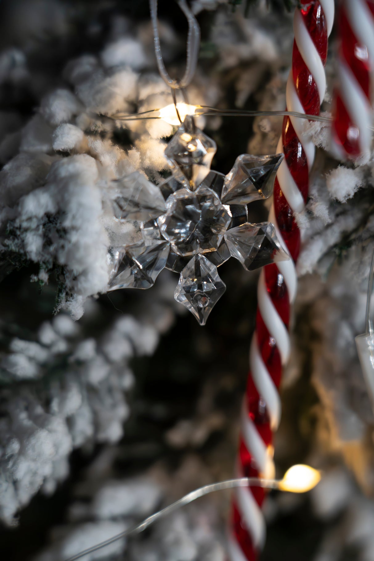 Kristall-Schneeflocken-Anhänger, 100 Stück