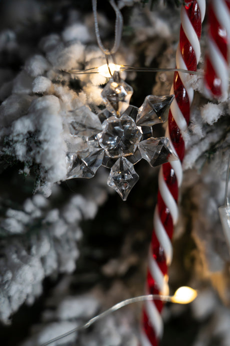 Kristall-Schneeflocken-Anhänger, 100 Stück