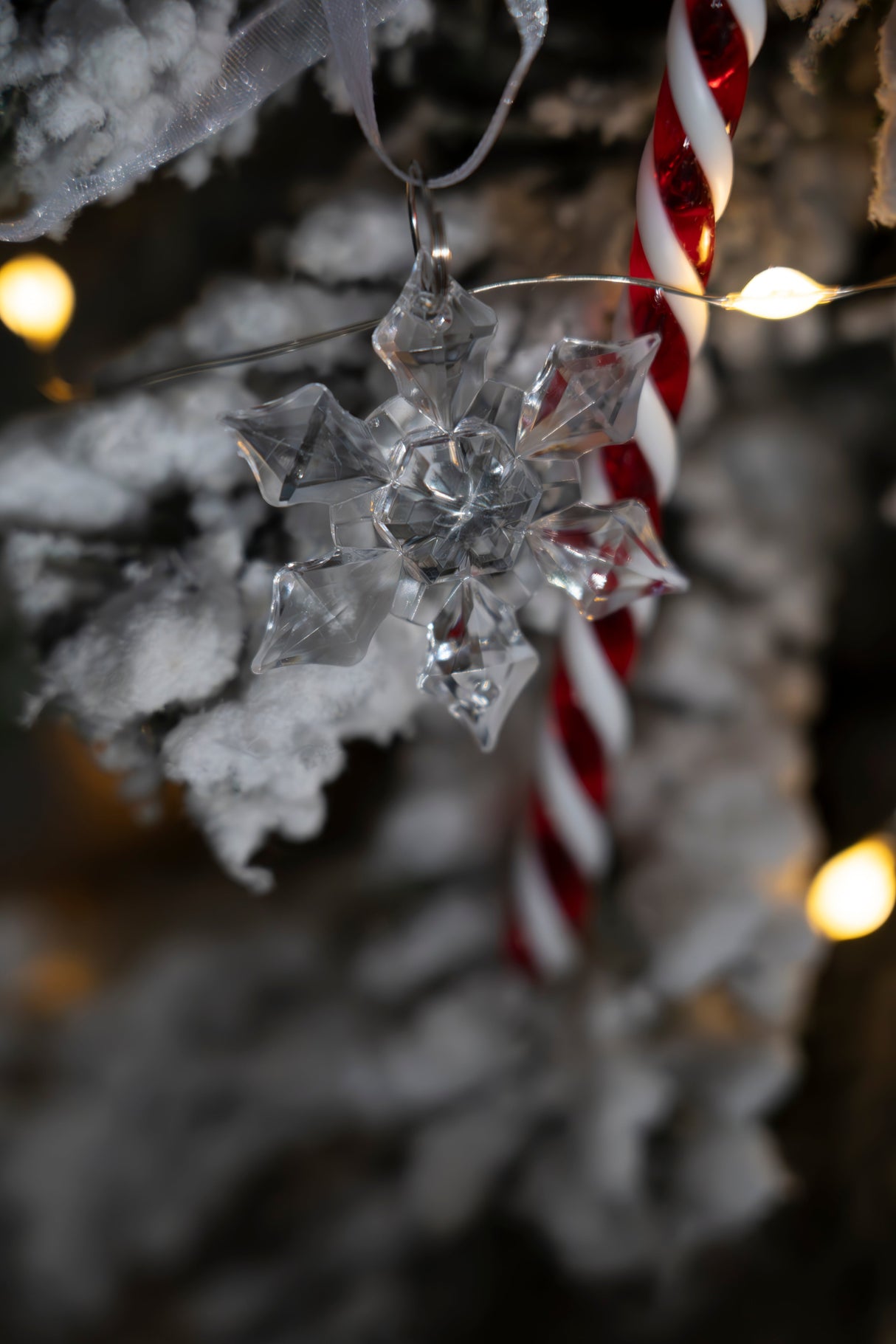 Kristall-Schneeflocken-Anhänger, 100 Stück